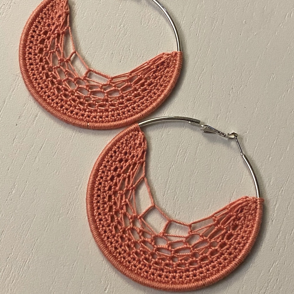 ❤️ Crochet on hoops boho inspired earrings